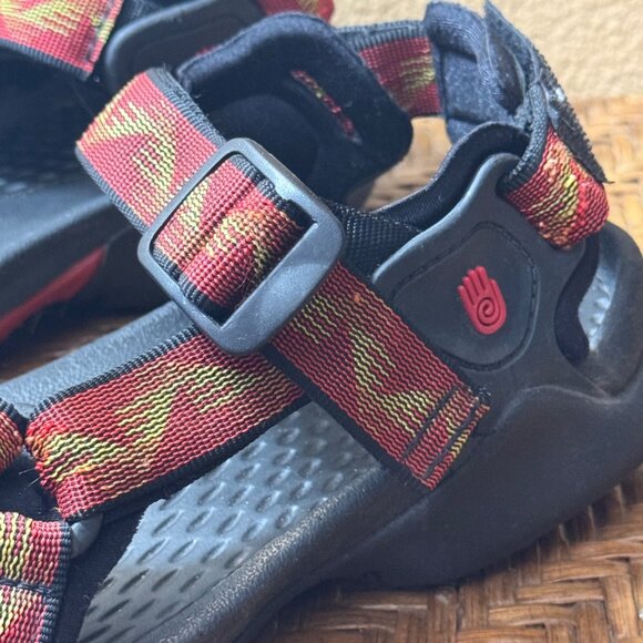 Teva Sport Sandals For Outdoor Adventures Red & Yellow Adjustable Straps - Picture 2 of 9